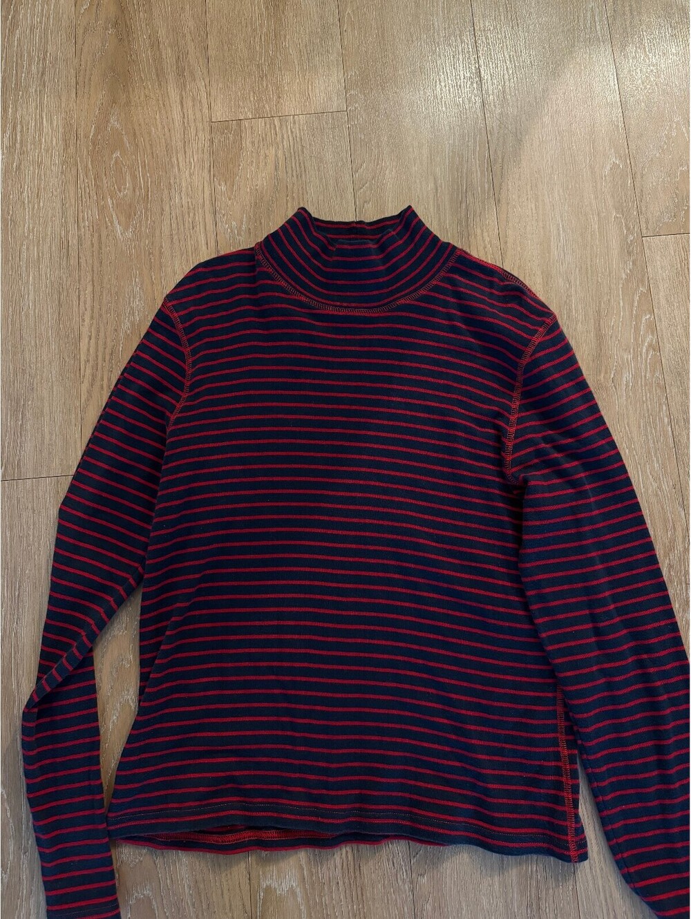 Polo Jeans Co. Ralph Lauren XL Navy and Red Striped Long Sleeve Turtleneck Shirt
